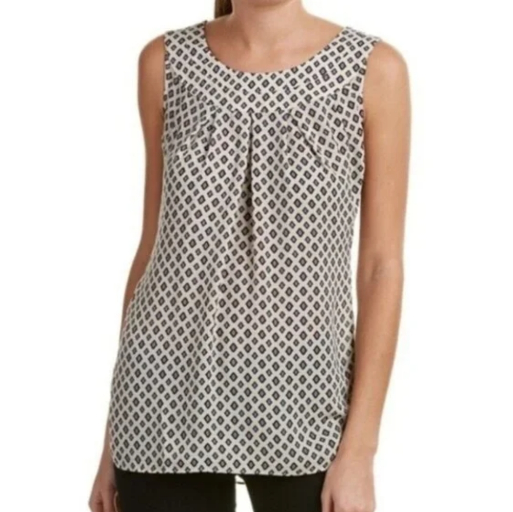 Cabi Cleo Tank Top Women's S Cream Office Career Business Casual Beach Vacation